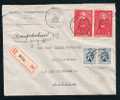 Belgique 1930 Lettre Recomm. Affr. N°303 X2 + 279 X2 De WATOU. - Covers & Documents