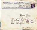 NAPOLI  - PALERMO -Cover / Lettera 04.10.1944 - ( A.C.S. ) Società Di Navigazione "ITALIA" - Imper. Lire 1 Isolato - Marcofilie