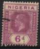 Nigeria - 1921-1932 KGV 6d Die II Used - Nigeria (...-1960)