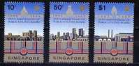 Singapore 1988 Public Utility Board Stamps Water Electricity Gas - Agua