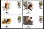 MAURICE WWF, Oiseaux, Yvert 631/34.  Enveloppes 1er Jour. FDC. - Autres & Non Classés