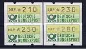 D Deutschland 1981 Mi 1 Mnh ATM 210, 230, 250, 280 Pfg - Timbres De Distributeurs [ATM]