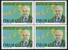 1990 Italia MKS Giorgio Varietà 1874 Anzichè 1871 Pos.19 Nuovo (**) In Quartina - Abarten Und Kuriositäten