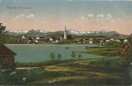 AK Obing Obinger See Rosenheim Ortsansicht Color 1920 #01 - Rosenheim