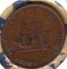 CANADA  NEW BRUNSWICK  1/2 PENNY TOKEN SHIP FRONT QV HEAD BACK 1854 VF READ DESCRIPTION CAREFULLY !!! - Canada