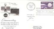 United States Scott # 1173 Addresed Fleetwood FDC Echo I - Communications For Peace - 1951-1960