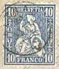 Sitzende Helvetia 31, 10 Rp.blau   ALTNAU    1863 - Used Stamps