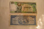 CAMBODGE  / UN LOT DE 2 BILLETS DE ??  BEL ETAT ONT SERVIS - Cambodja