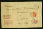 FRANCE 1926 N° Usages Courants Obl. S/Lettre Entiére Recommandée - Cartas & Documentos