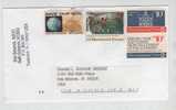 USA Cover Sent To Iowa 2002 With More Stamps MAP On 1 Of The Stamps - Lettres & Documents