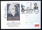 Cover,stationery,PMK  With The Nobel Prize In Physics ,Einstein,2005,ROMANIA.(A) - Albert Einstein