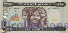 ERITREA 10 NAKFA 1997 PICK 3 UNC - Erythrée