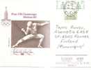 48474)lettera Russa Olimpiade '80 Con 3 Valori + Annullo - Plaatfouten & Curiosa