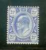 ZUID AFRIKAANSE REPUBLIEK  1905 Mint Hinged Stamp(s) Edward VII 2 1/2d Bright Bluesacc Nr. 281 - Transvaal (1870-1909)