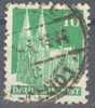 Bizone 1948 Bauten Weite Zähnung  10 (Pf)  Michel 80 V WF Gestempelt / Used - Usati