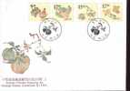 FDC 1996 Ancient Chinese Engraving Painting Series Stamps 4-3 - Fruit Vegetable Orange Lotus - Légumes