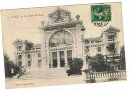 . NICE    Gare Du Sud   1912 - Transport Ferroviaire - Gare