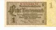 FA. Germany, 1 Rentenmark Mark 1937 - Ser.S.53446638 - 1 Rentenmark
