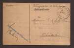 Belgique 1919 Feld Post Karte En Franchise Du Percepteur Des Télégraphes Càd CHATELINEAU. - Covers & Documents