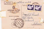 PALERMO / Città   - Avviso Di Ricevimento -   30.05.1945 -  Imperiale Senza Fasci  Lire 1 X 2 - Poststempel