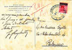 PATTI  -  PALERMO   - Card / Cartolina  -  14.09.1945 -  "Avv. Fortunato Gugliotta" - Monum. Distr.  Lire 1,20 - Marcofilie