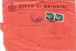 BRINDISI  - SAMBUCA DI SIC. - Cover / Lettera  - 27.06.1944 -  Imperiale  Cent. 25 X 2 - Marcofilie
