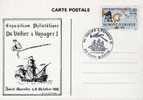 Carte Commémorative "expo Philat Du Voilier à Voyager " + N° 2522 CAD ST QUENTIN 1-2 Oct 1988. En Parfait état ! - Andere & Zonder Classificatie