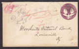 United States Postal Stationery Ganzsache H.H. BUQUO General Merchant ERIN Tenn. 1898 Cover To LOUISVILLE - ...-1900