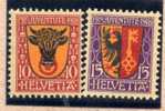SUISSE : TP N° 168/169 * - Unused Stamps