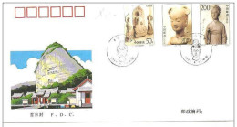 48200) CINA FDC CON SERIE COMPLETA - GROTTE DI MAIJI - STATUE DI BUDDA 13/6/1997 - ...-1979