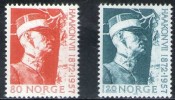 Norway 1972 MiNr. 643 - 644  Norwegen People König Haakon VII 2v MNH** 3,50 € - Ungebraucht