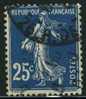 1907, Francia, Seminatrice Nr.140a 25 Cent. Azzurro Nero ,  Usato - Oblitérés