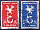 France 1958: N° 1173/74 Obl. - EUROPA - B/TB - 1958