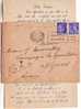 LETTRE + COURRIER 1939 >VARIETE SUR LE TIMBRE LA PAIX TRAIT BLANC SOUS LA MAIN POUR NYONS DROME - Usati