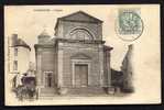 CPA  ANCIENNE- FRANCE- LANDRECIES (59)- L'EGLISE EN TRES GROS PLAN- ATTELAGES DEVANT - Landrecies