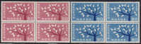 NORWAY 1962 «Europa CEPT» Mi# 476-77 - NK# 511-12, MNH Blocks Of 4 - Neufs