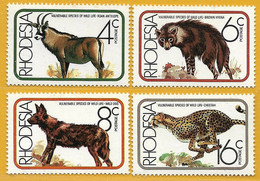 Rhodesia 1976 MiNr. 180 - 183 Rhodesien  Animals 4v MNH** 2,40 € - Rhodesien (1964-1980)