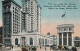 U.S.A   MICHIGAN - DETROIT - Fort And Shelby Sts. Showing Penobscot, People State Bank And Detroit Co. Buildings - Detroit