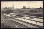 CPA  ANCIENNE- FRANCE- ST-JUST-EN-CHAUSÉE (60)- LA GARE COTÉ INTERIEUR- LES QUAIS- ANIMATION - Saint Just En Chaussee