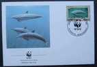DAUPHINS - DELPHIN - WWF  /  1990 MONTSERRAT ENVELOPPE FDC (ref 975) - Dauphins