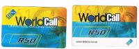 SUDAFRICA (SOUTH AFRICA) - TELKOM (REMOTE) - WORLD CALL R50: LOTOF 2 DIFFERENT    - USATA (USED)  -  RIF. 2604 - Suráfrica