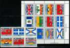 Flaggen Der Provinzen Im Folder 1979 Kanada 731/42 Plus 12-Kleinbogen ** 15€ Quebec Manitoba Flag Sheetlet From Canada - Volledige & Onvolledige Vellen