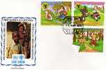 Tiere Und Kinder UNO Jahr Des Kindes 1979 Äquatorial-Guinea 1483/7 Plus Block 314 FDC 16€ UNICEF Cover From Africa - Poppen