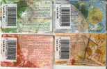 PUZZLE DE 4 TARJETAS DE CHIPRE DE MONEDAS DE EUROS (COIN-MONEDA) TIRADA 1500 - Timbres & Monnaies