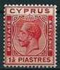 Zypern  1925  George V  1 1/2 Pia Rot   Mi-Nr.104  Falz * / MH - Zypern (...-1960)