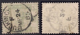 GB 1883 - 84 Victoria 6d Dull Green Used Stamp ( C & D)  SG 194 CV £240 ( B401 ) - Used Stamps