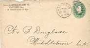 1317. Entero Postal HARTFORD (Connetucut) 1892.  Fancy Cancel Grill "1" - ...-1900