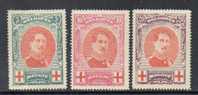 Belgie, OCB 132-34, Jaar 1915, Postfris Met Plakker (MH) Cote 100,00 Euro à 22 %, Zie Scan - 1914-1915 Rode Kruis