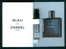 BLEU DE CHANEL, Eau De Toilette Pour Homme, Vaporisateur-Spray, Echantillon-Carte 2 Ml, Neuf - Miniaturen Flesjes Dame (met Doos)