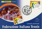 ITALIA CARTOLINA FILATELICA 2010 CENTESIMO ANNIVERSARIO FEDERAZIONE ITALIANA TENNIS 67 - Maximumkaarten